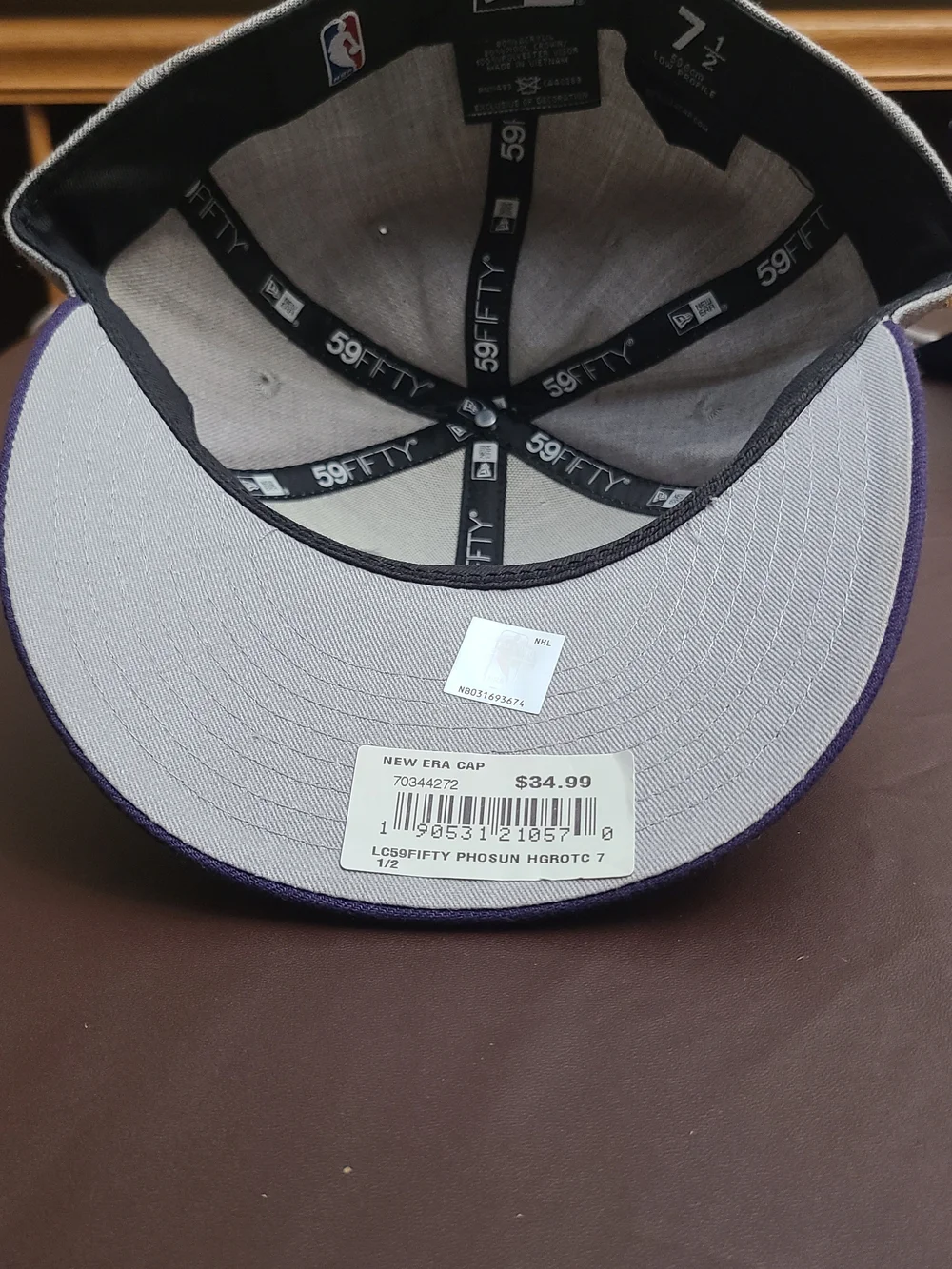 New Era Gray and Purple PHX Suns Embroidered 59FIFTY Cap Hat